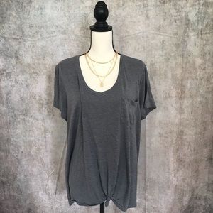 Nordstrom Rack Gray, Knotted T-shirt, size XL